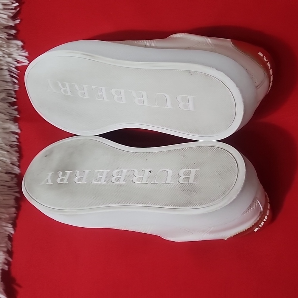 Burberry White Westford Check Sneakers - Picture 8 of 12